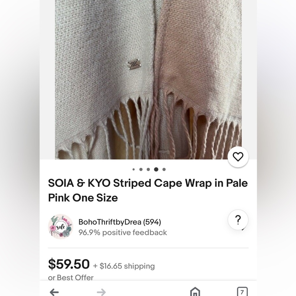 SOUA&KYI, Absolutely Gorgeous Poncho Cape! The Material is Beautiful ๐ป๐ป๐ป๐ป๐ป - Picture 11 of 11